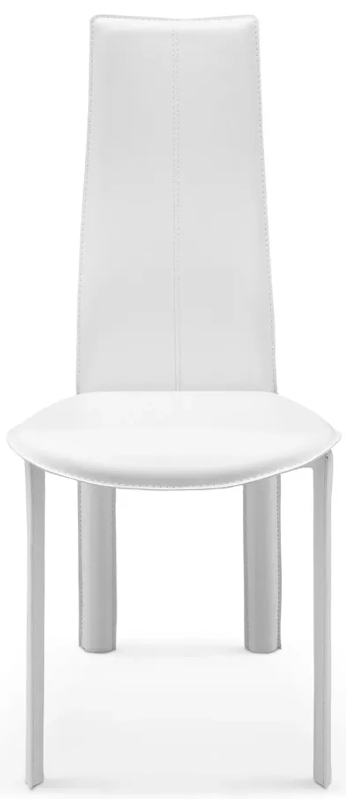 Upholstered Faux Leather Dining Side Chairs (Set of 4) - White