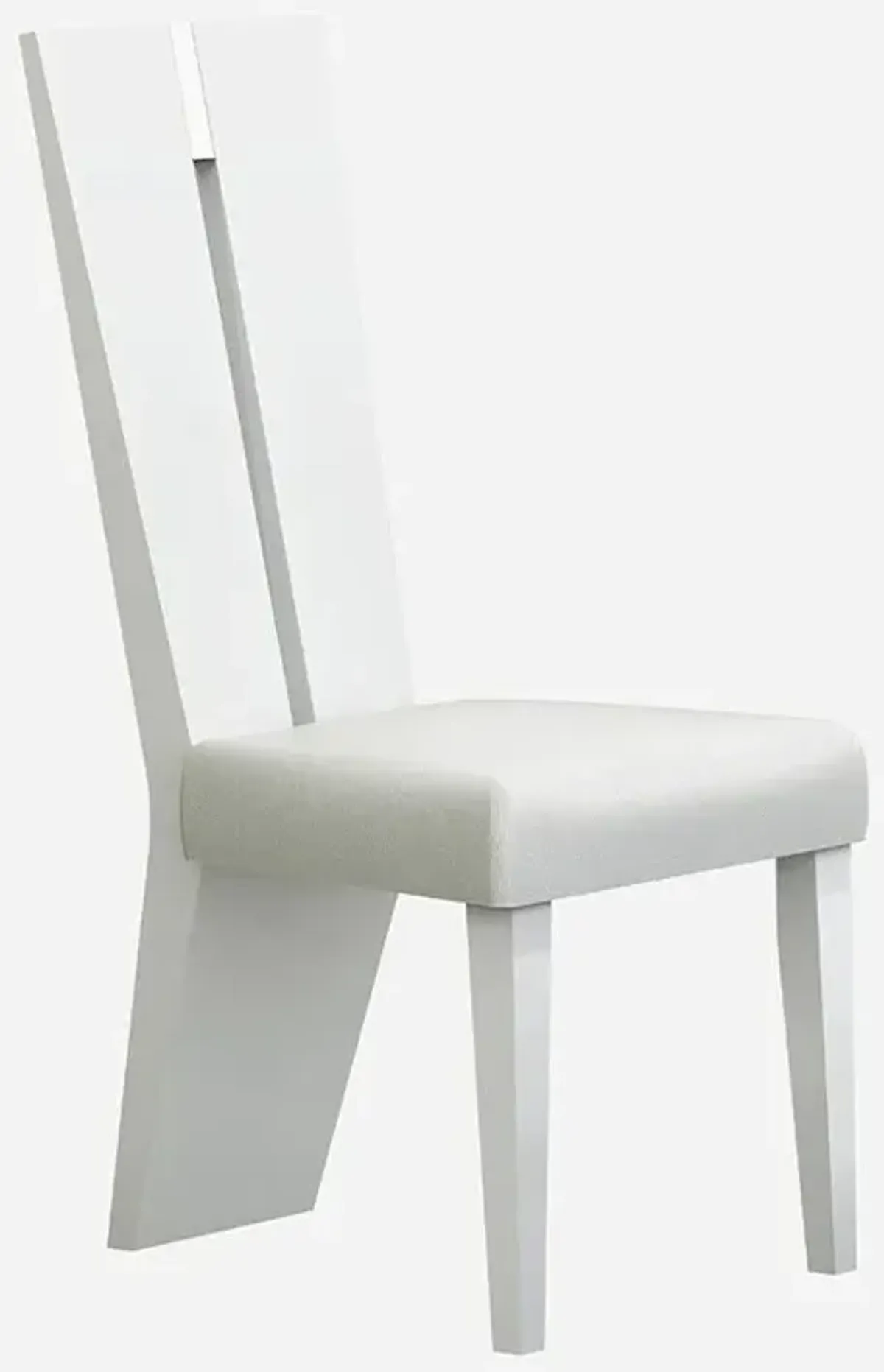 Sleek High Gloss Contemporary Dining Chairs (Set of 2) - White