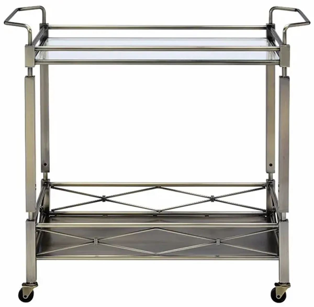 Metal, Serving Cart - Antique Brass