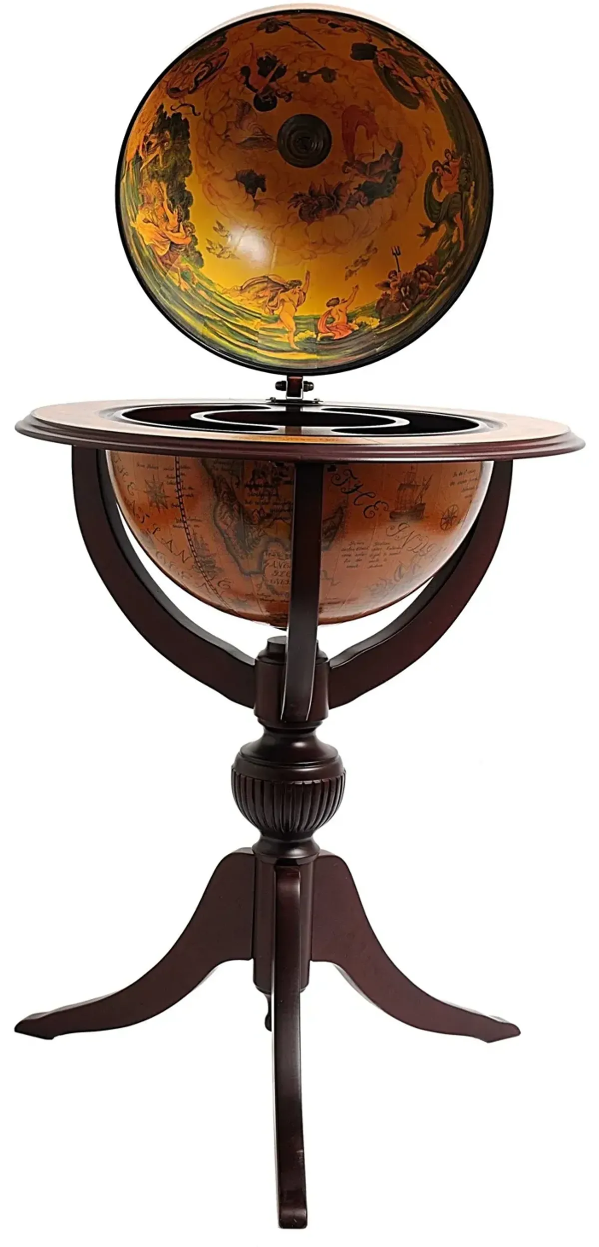 Globe Bar 3 Legs - Brown