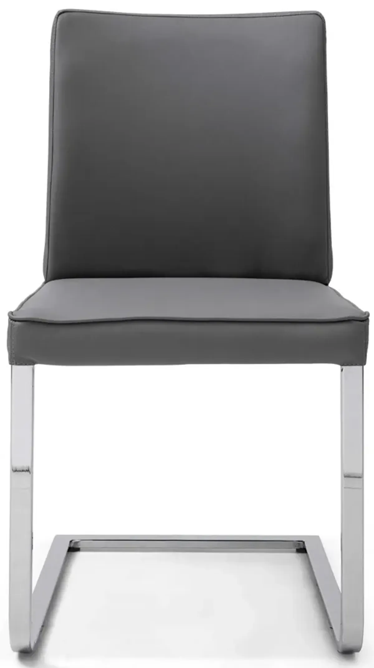 Upholstered Faux Leather Dining Chair - Gray