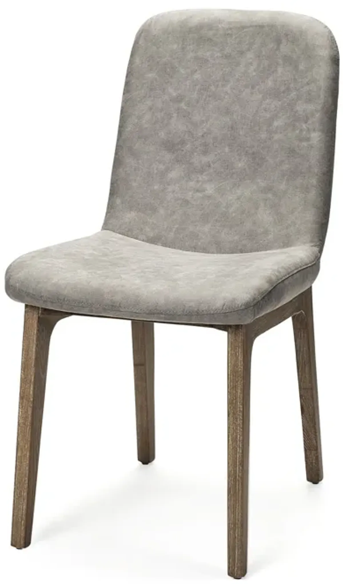 Upholstered Fabric Side Chairs (Set of 2) - Gray / Brown