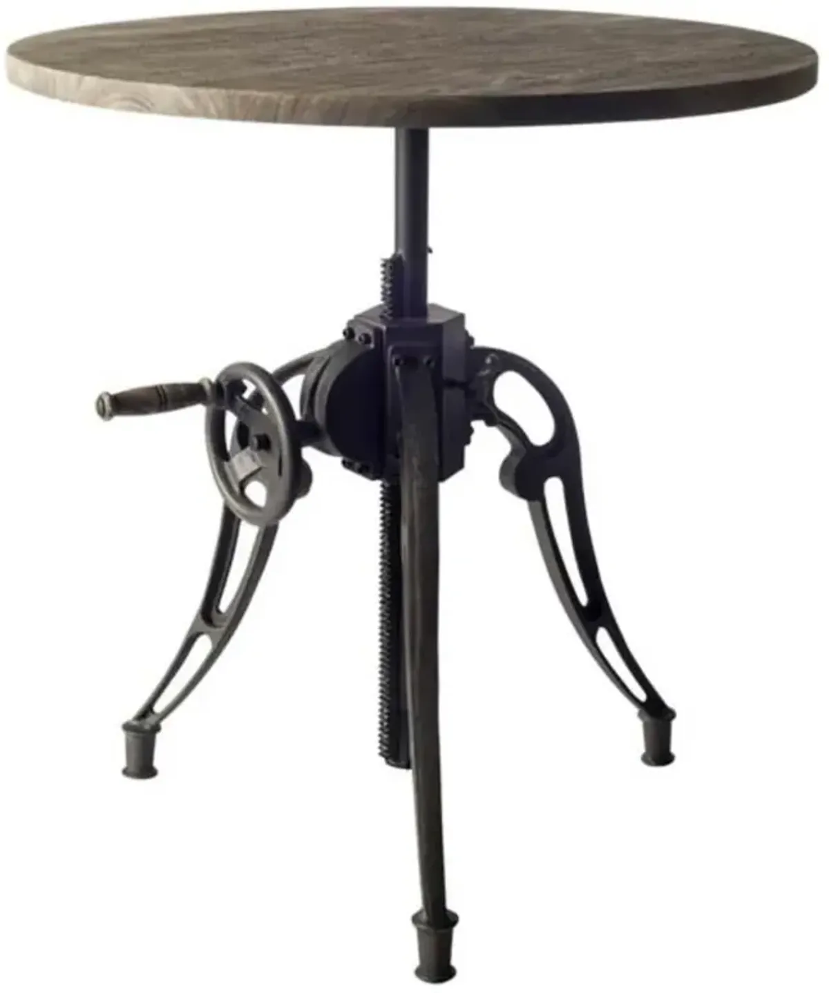 Solid Wood And Metal Dining Table - Gray / Black