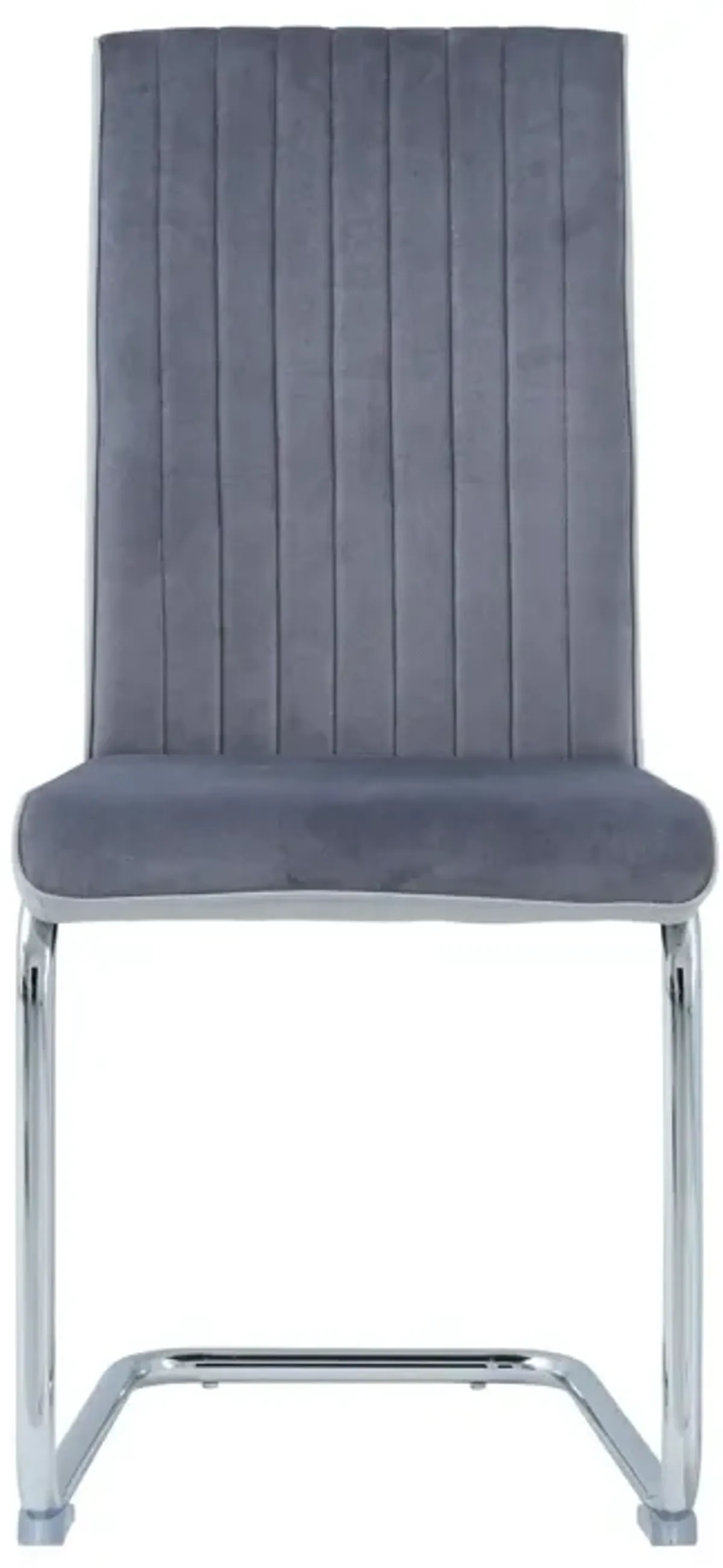 Dining Chairs (Set of 4) - Two Tone Gray / Chrome