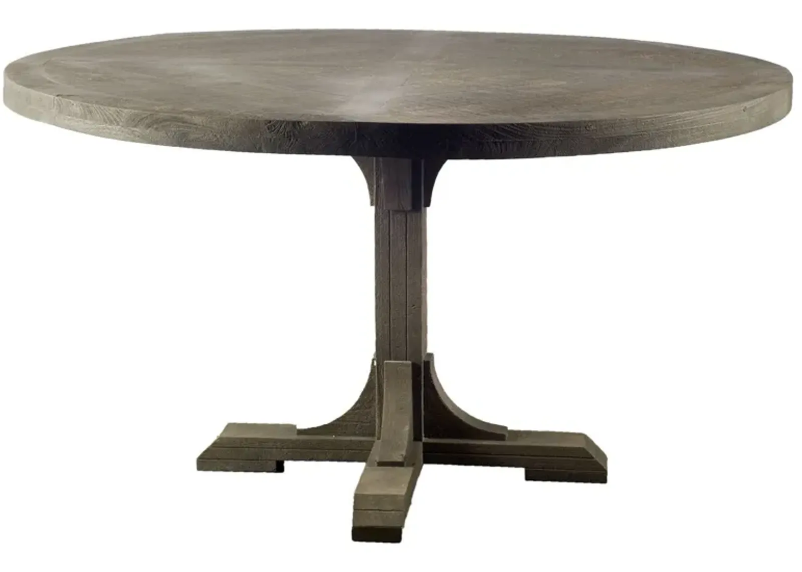 Circular Solid Wood Top With Pedestal Style Base Dining Table - Dark Brown