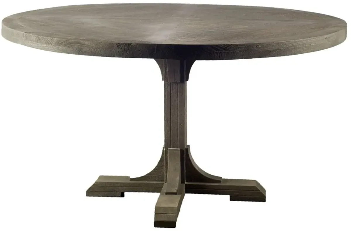 Circular Solid Wood Top With Pedestal Style Base Dining Table - Dark Brown