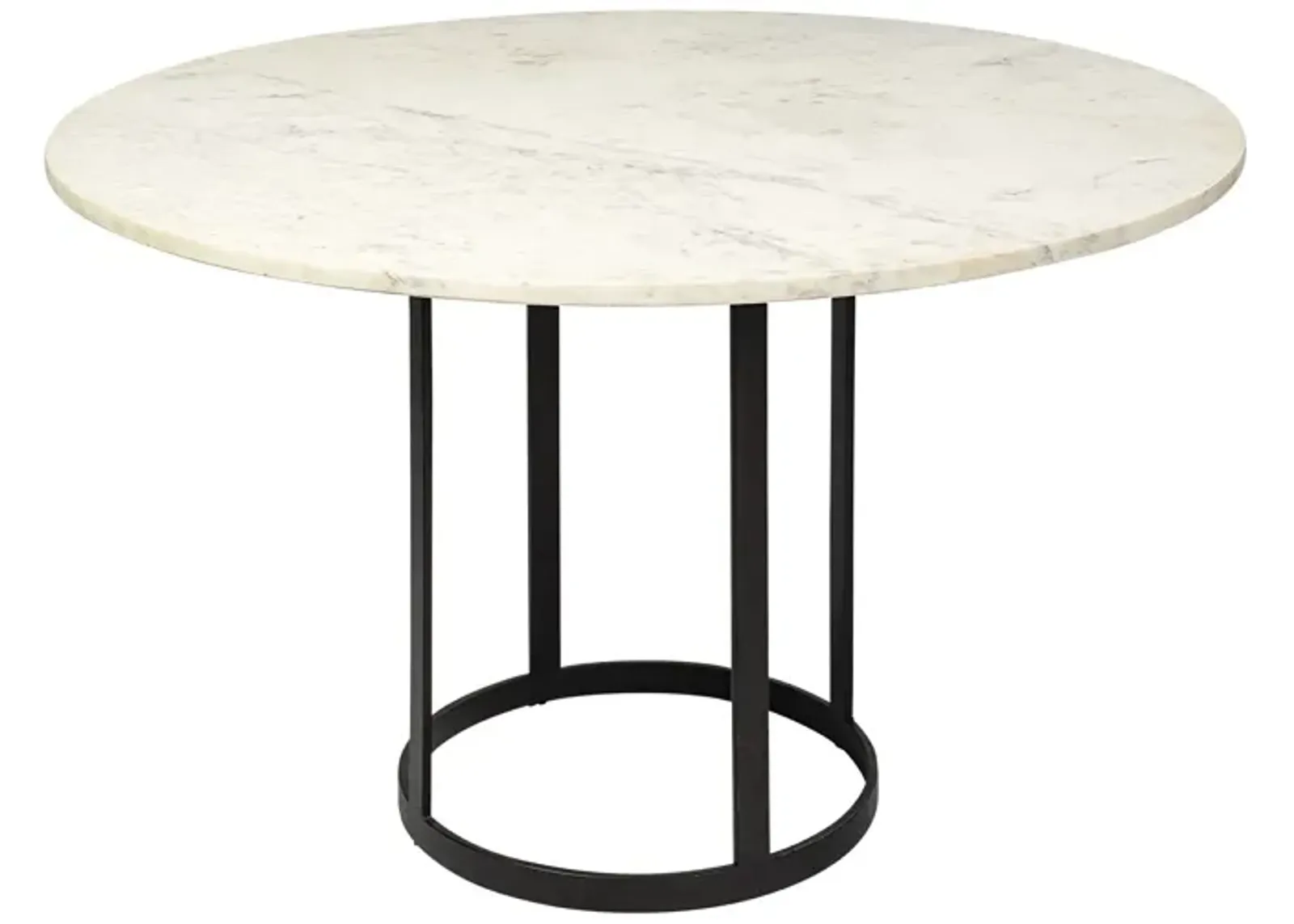 Round Marble Top Dining Table - White