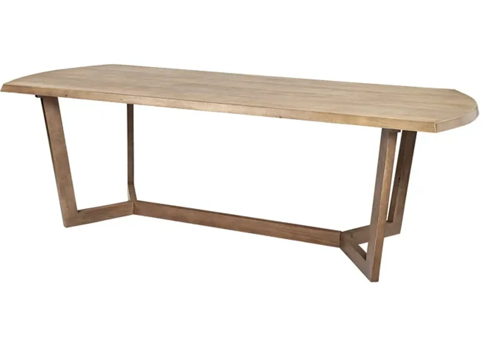 Rectangular Solid Wood Top And Base Dining Table - Brown