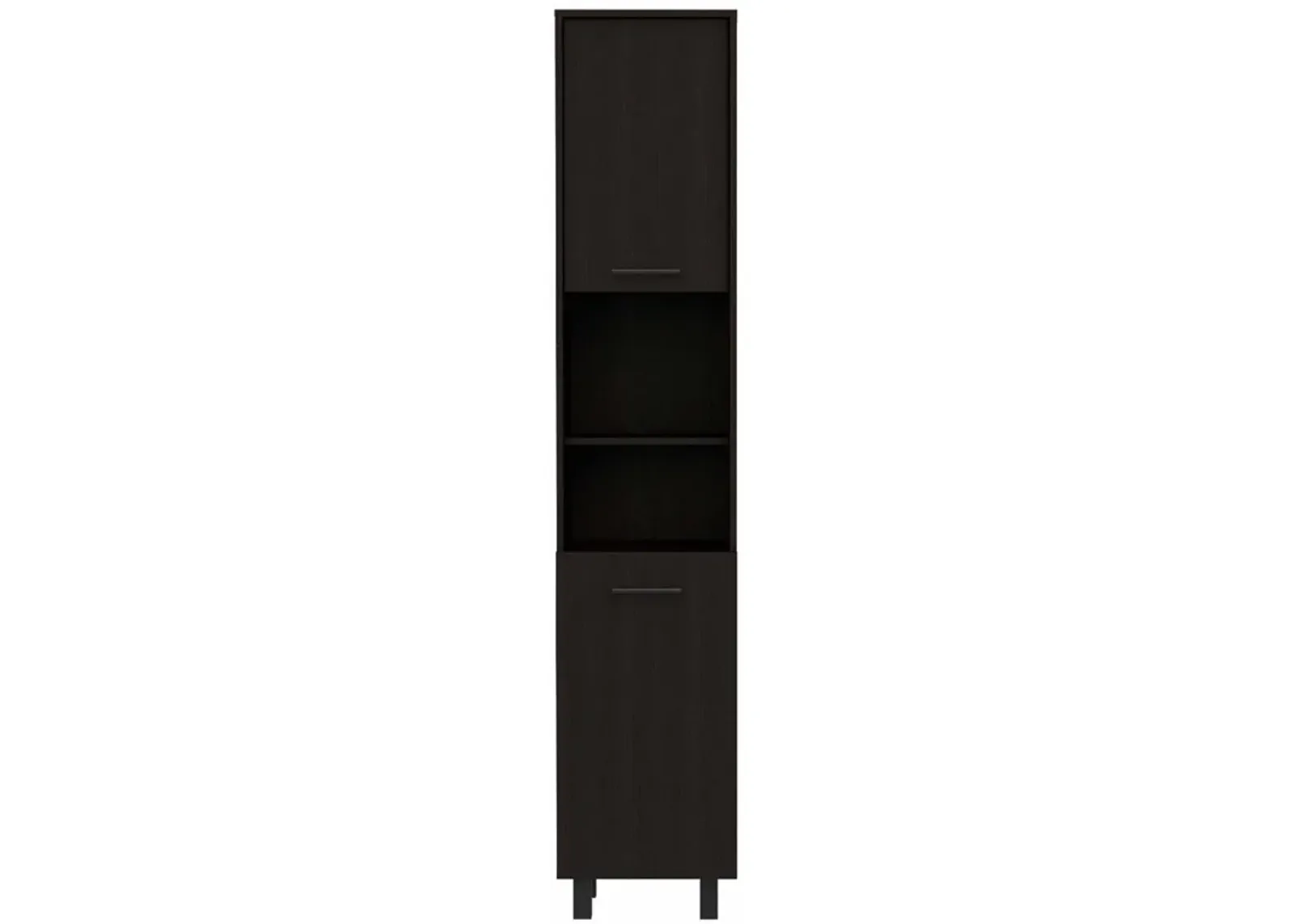 Modern Sleek And Tall Pantry Cabinet - Black