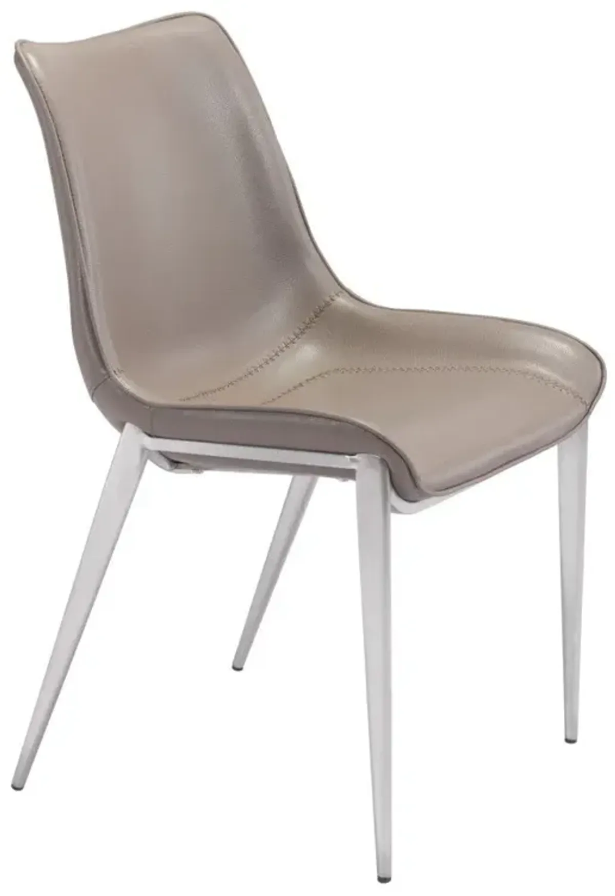 Stich Faux Leather Side Or Dining Chairs Chairs (Set of 2) - Gray