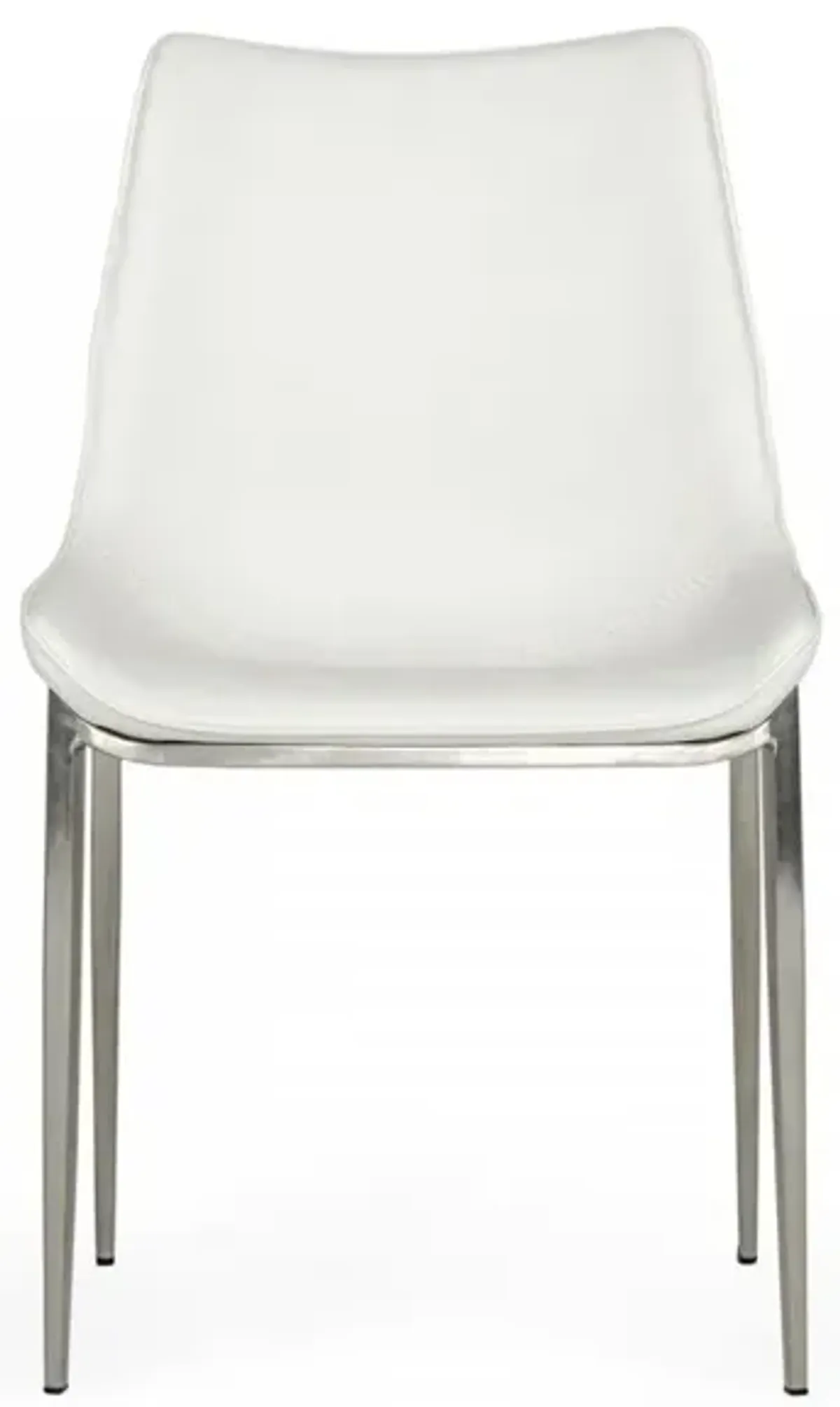 34" Faux Leather Modern Dining Chairs (Set of 2) - White