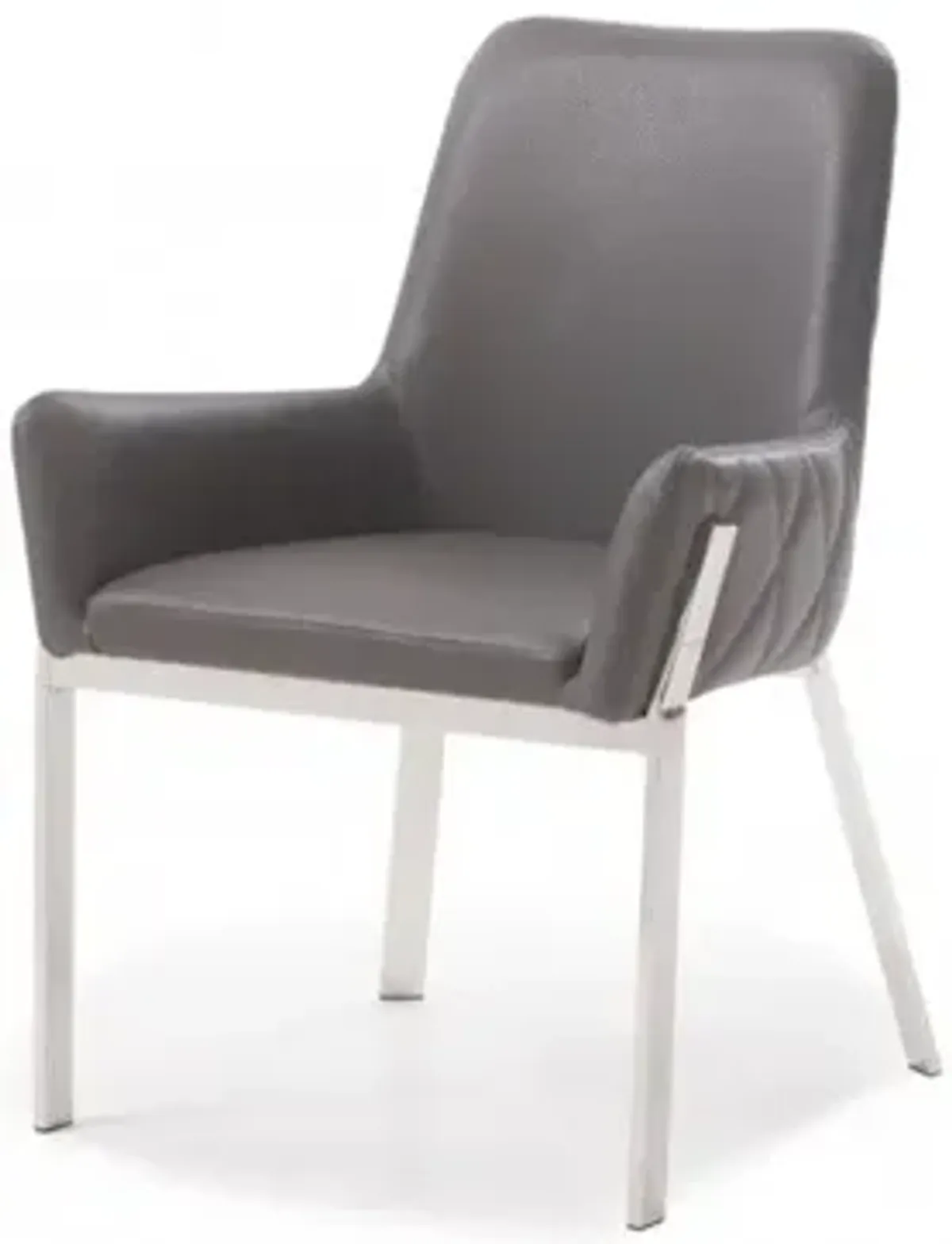 Faux Leather Dining Chair - Gray