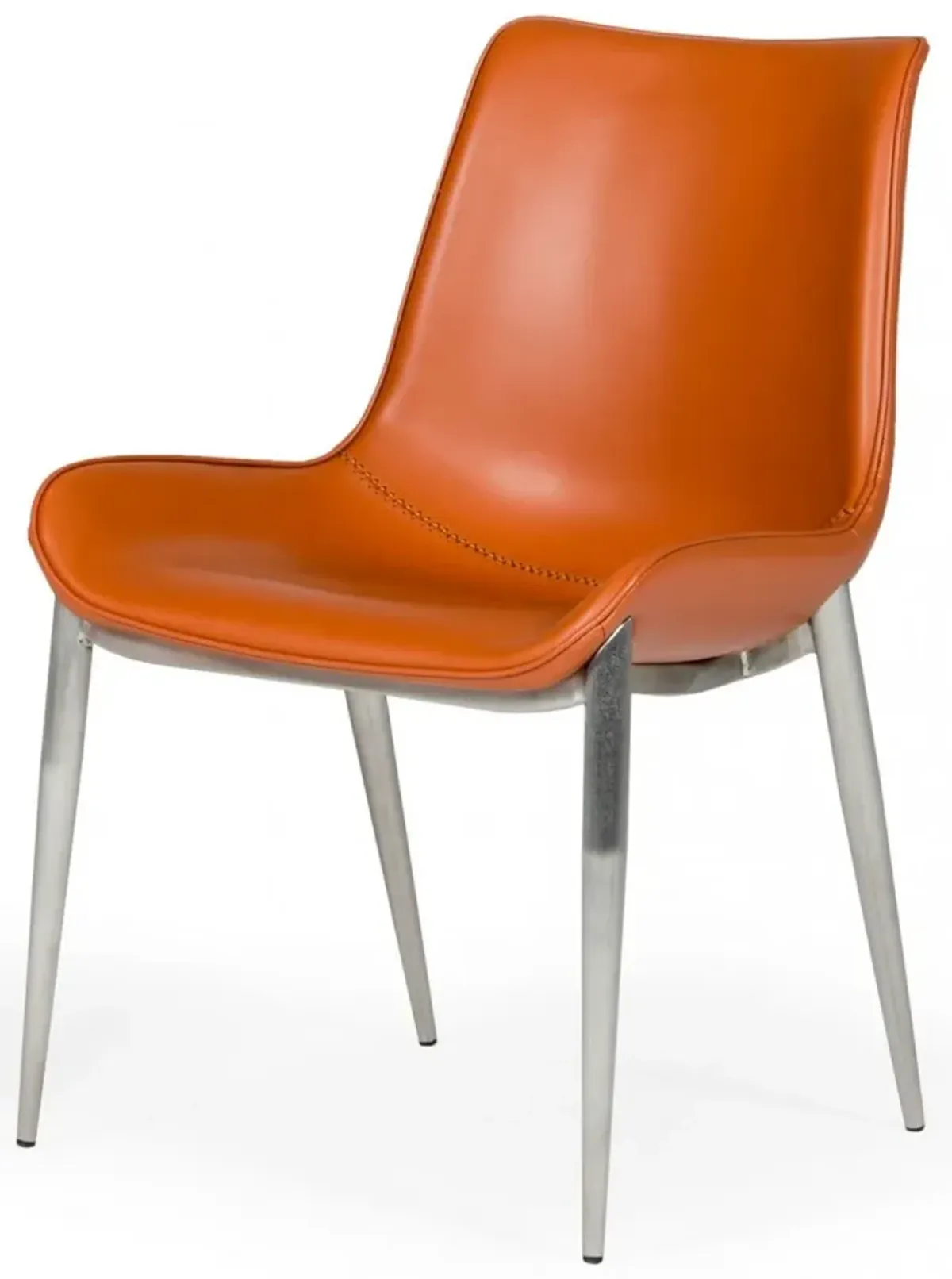 Faux Leather Modern Dining Chairs (Set of 2) - Cognac