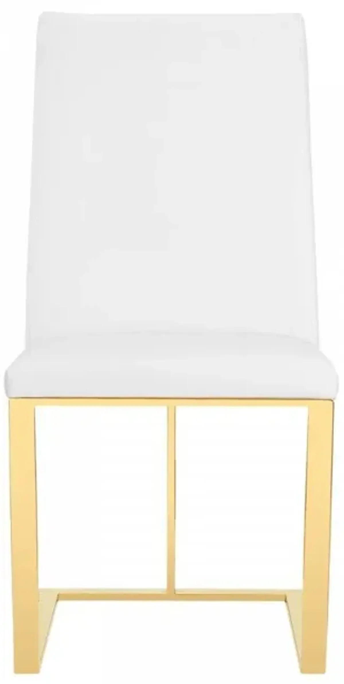 Contemporary Dining Chair - White Gold