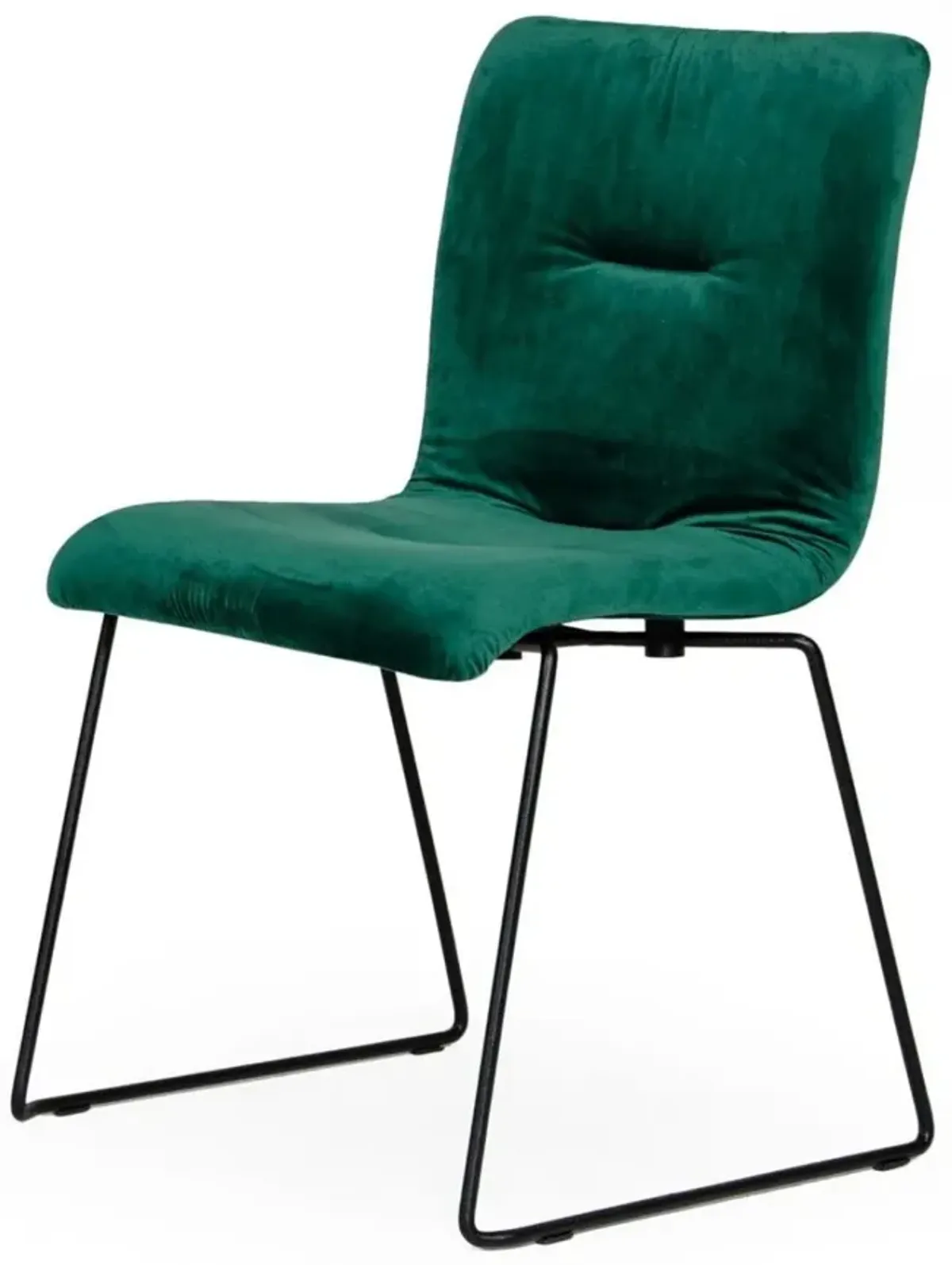 Velvet Dining Chairs (Set of 2) - Emerald Green