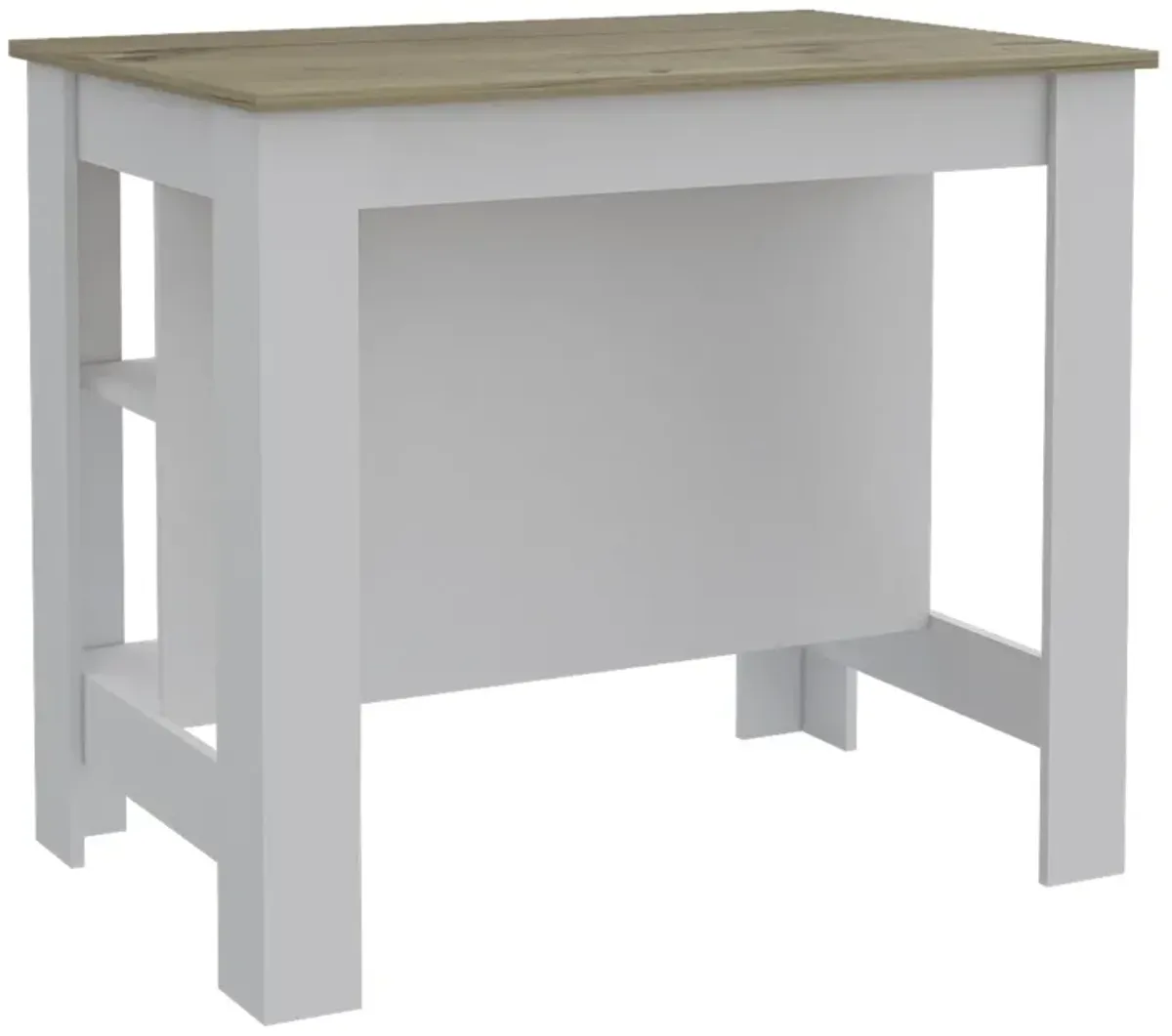 Modern Kitchen Island - White / Light Oak