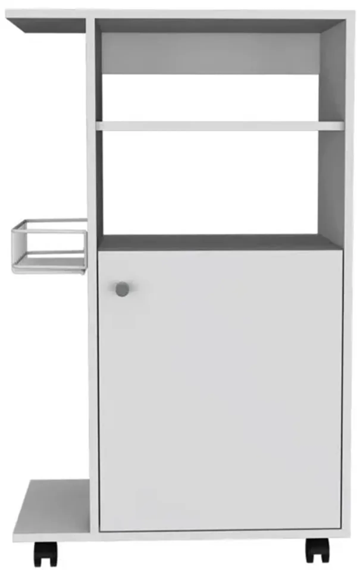 Contemporary Rolling Kitchen Cart - White
