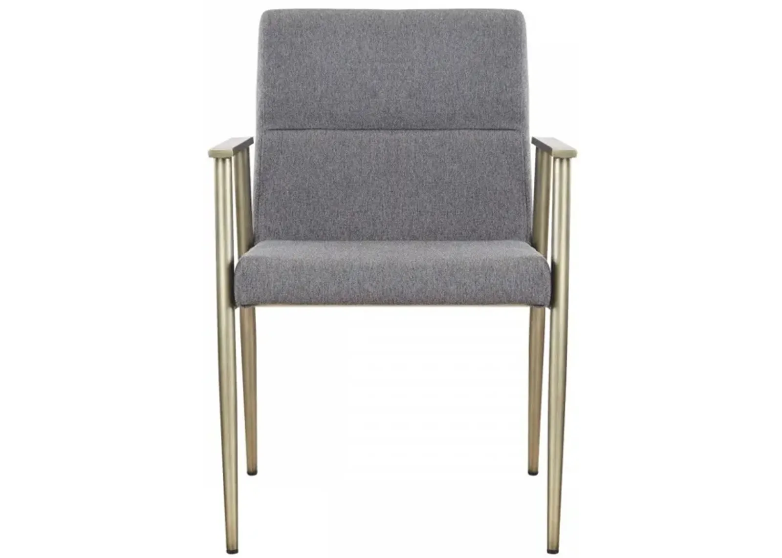 Brass Contemporary Dining Chair - Gray Antique