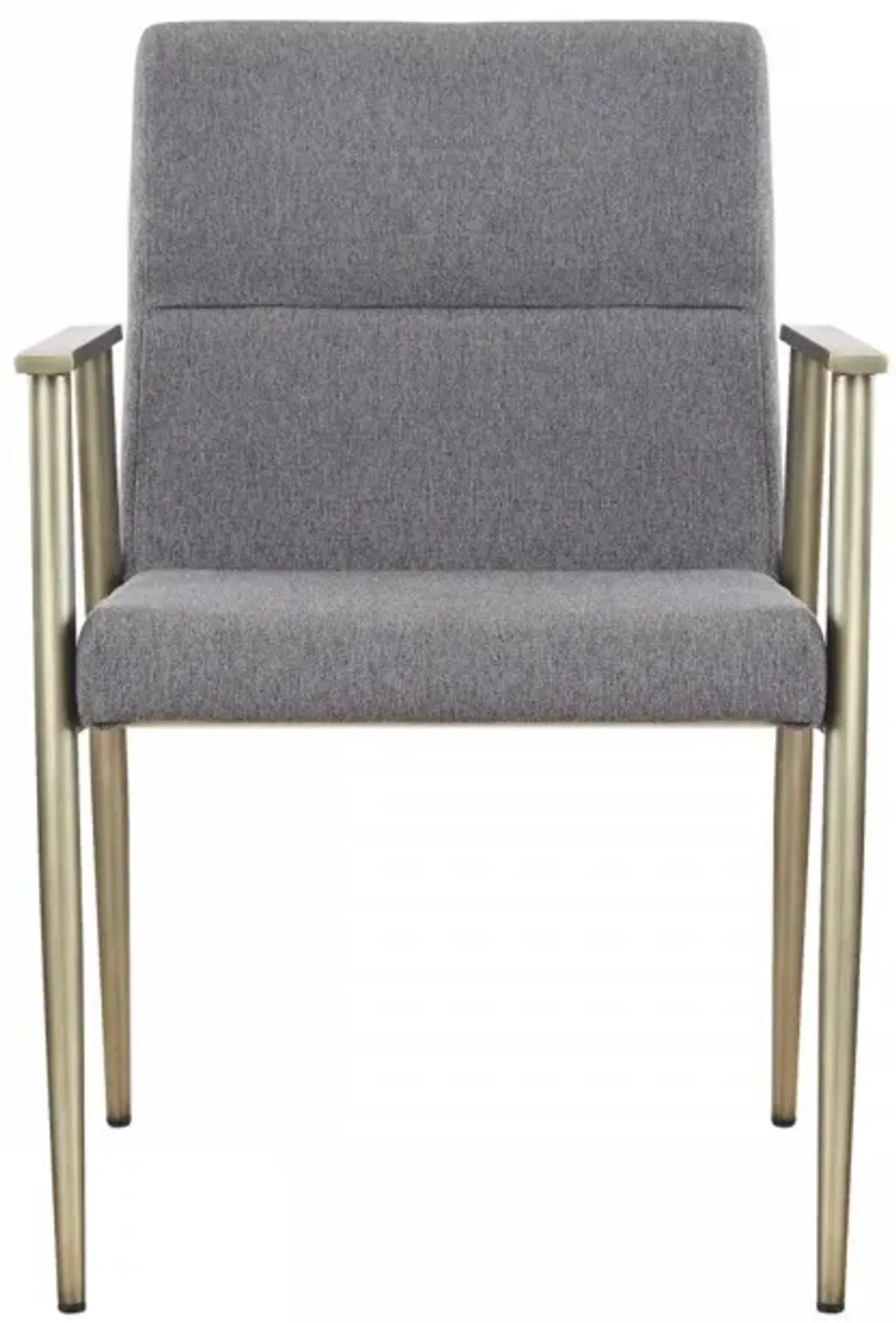 Brass Contemporary Dining Chair - Gray Antique