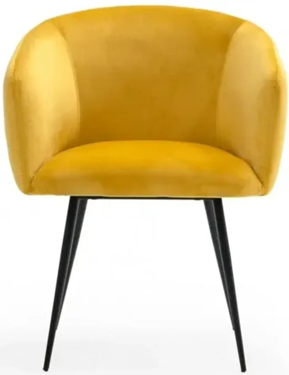 Velvet Modern Dining Chair - Yellow