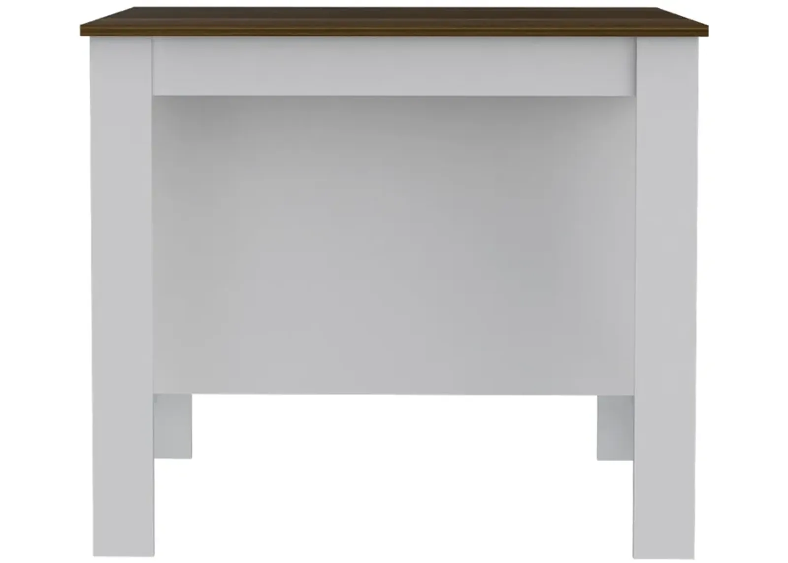 Modern Kitchen Island - White / Caramel