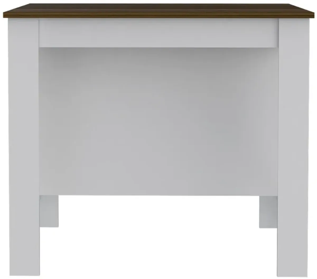 Modern Kitchen Island - White / Caramel