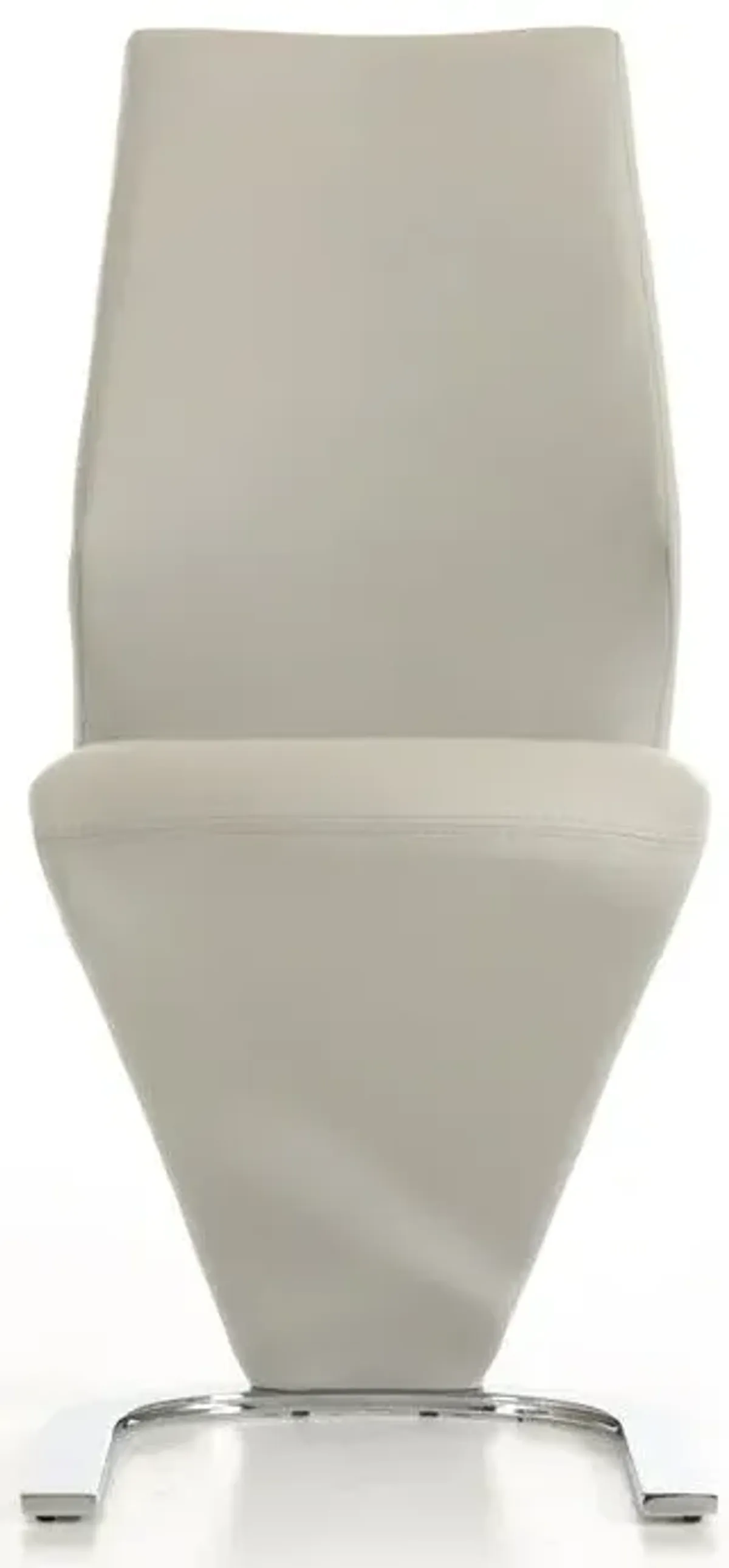 37" Faux Leather Modern Dining Chairs (Set of 2) - White