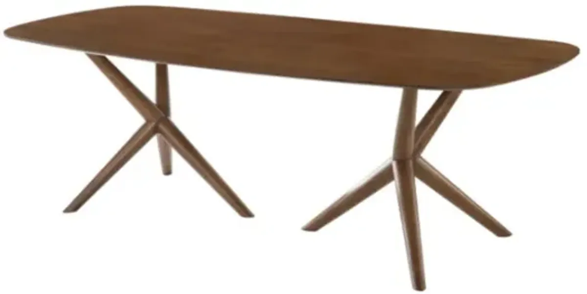 Rectangular And Solid Dining Table - Walnut