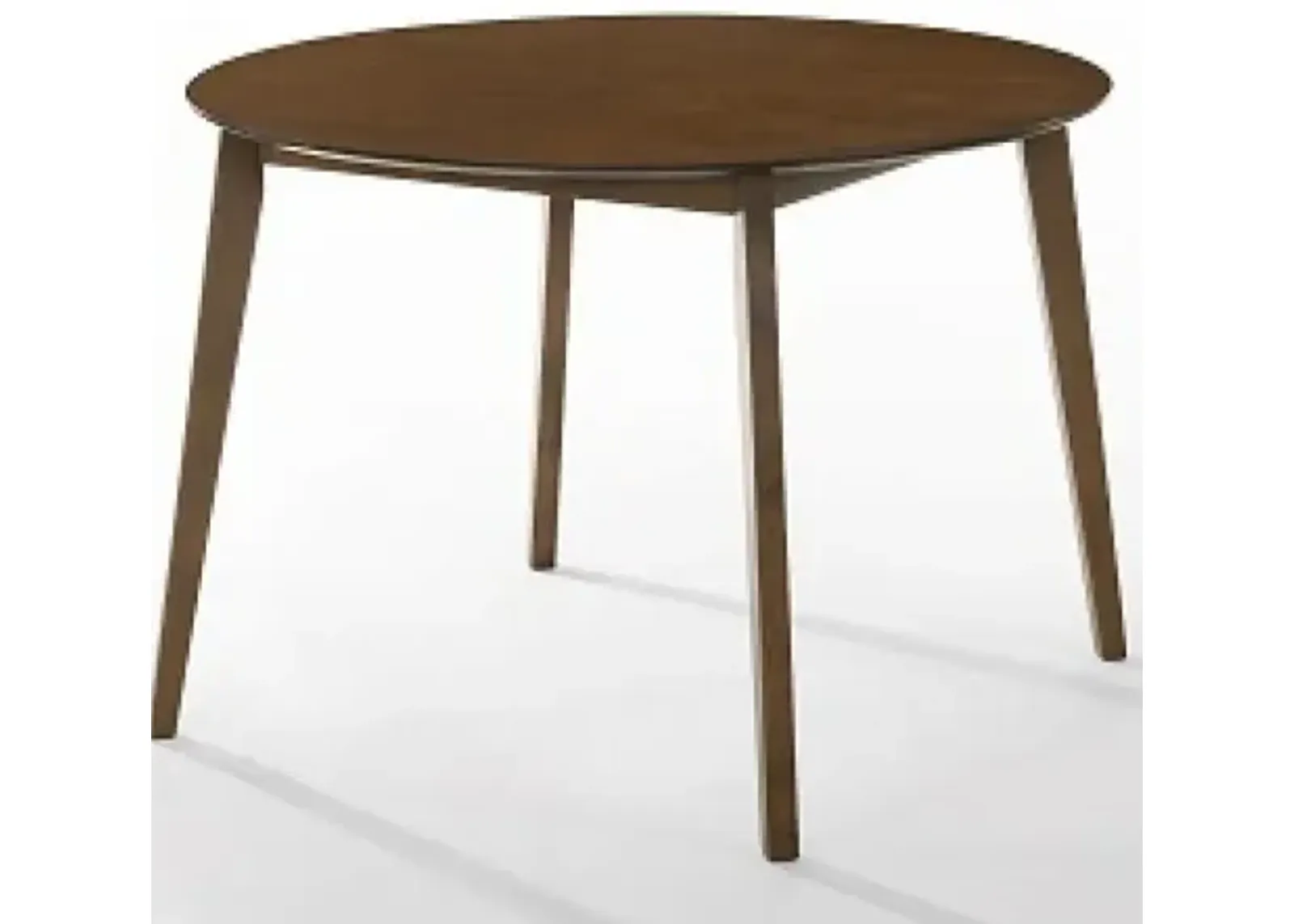 Rounded Solid Wood Dining Table - Walnut