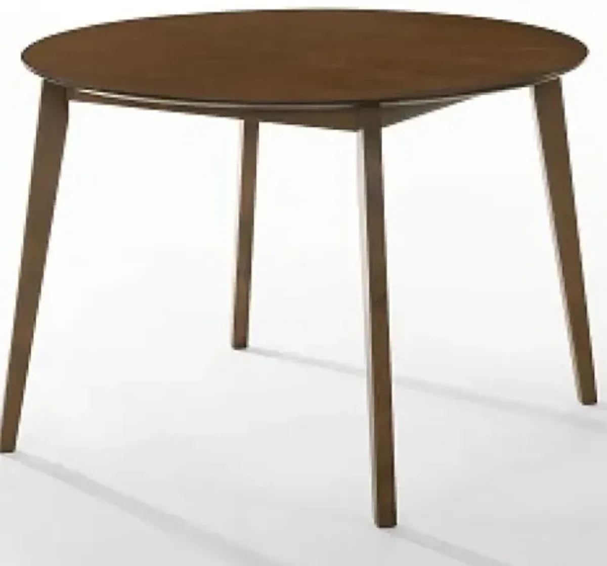 Rounded Solid Wood Dining Table - Walnut