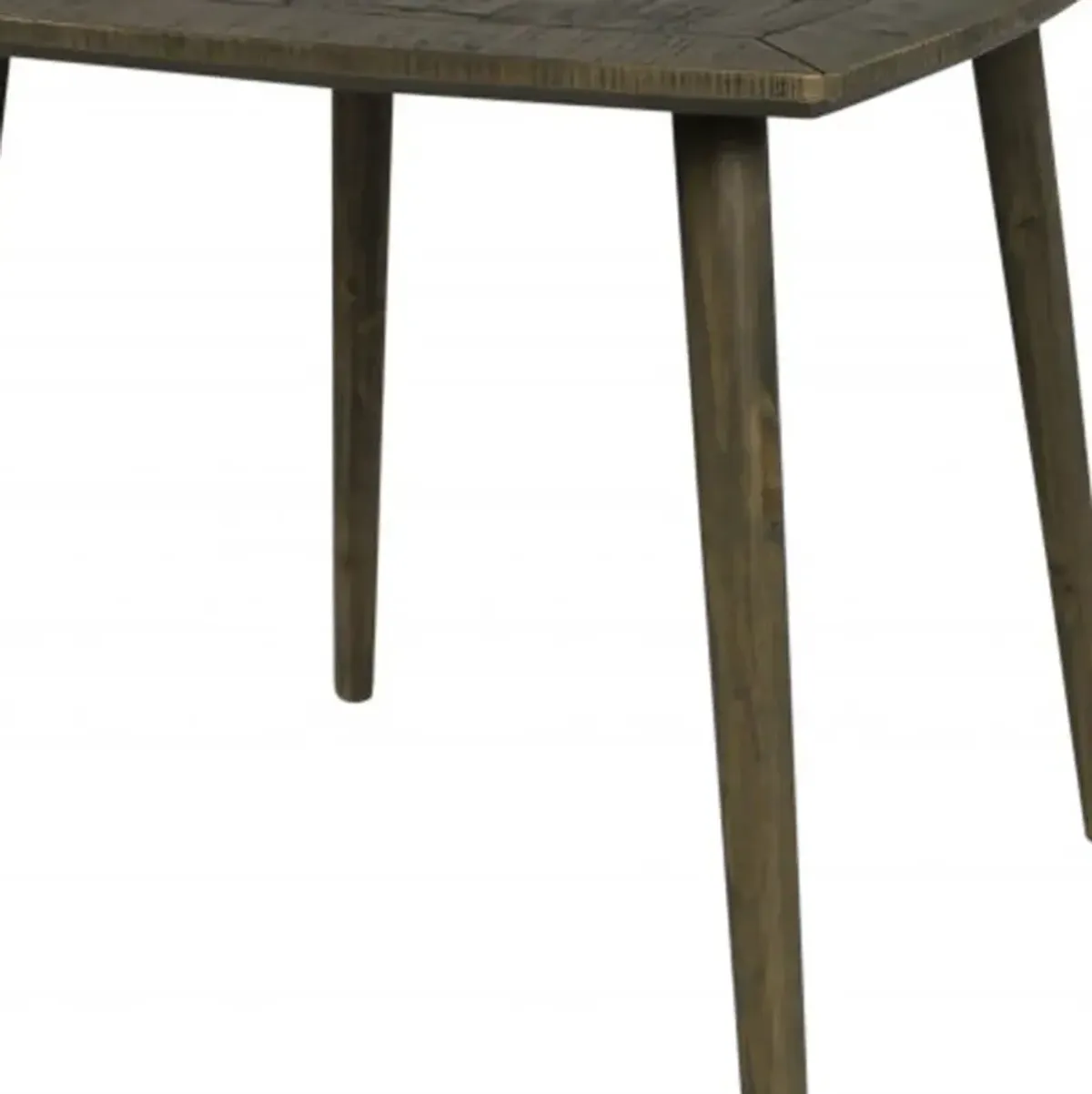 Square Solid Wood Dining Table - Brown