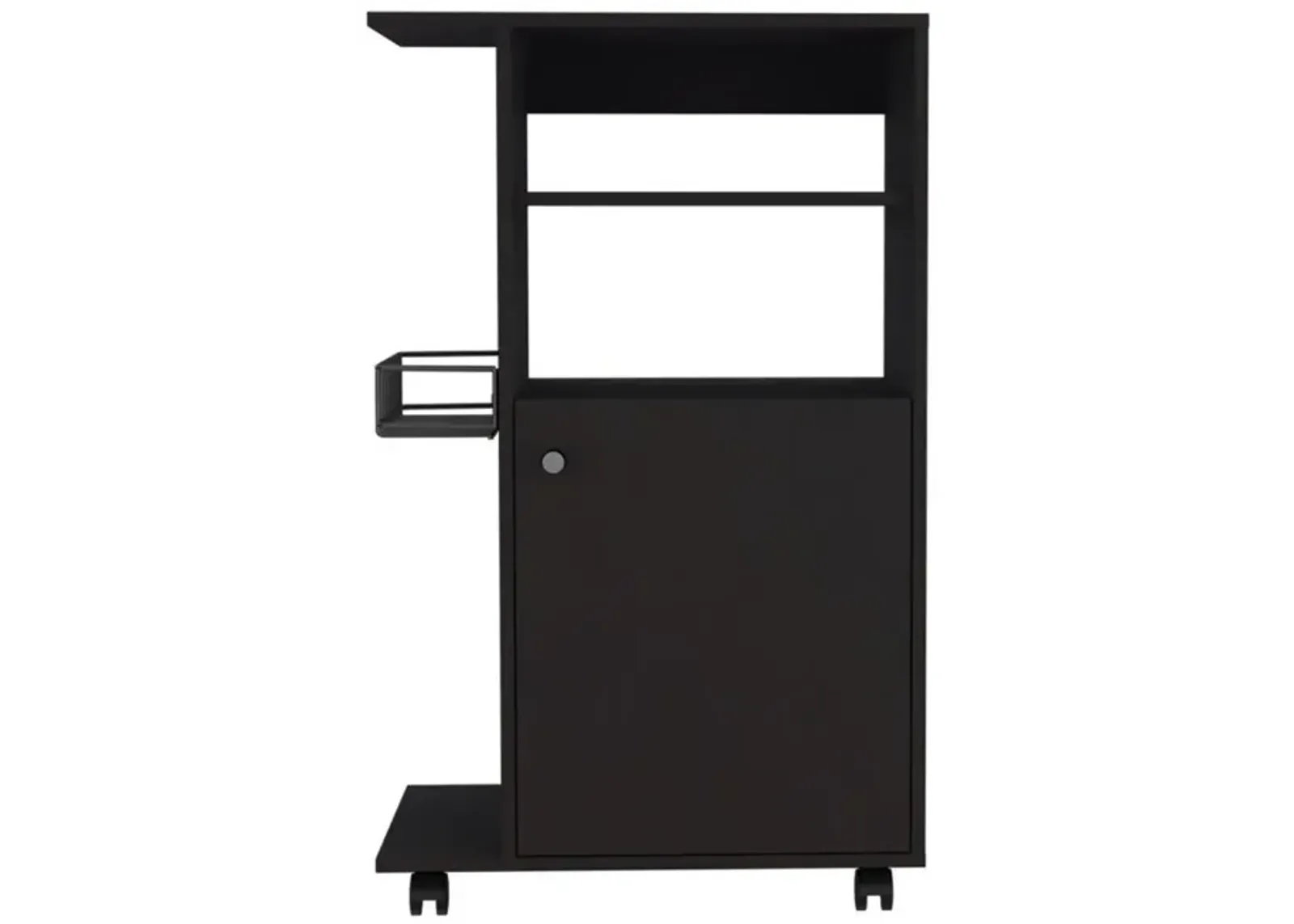 Contemporary Rolling Kitchen Cart - Black