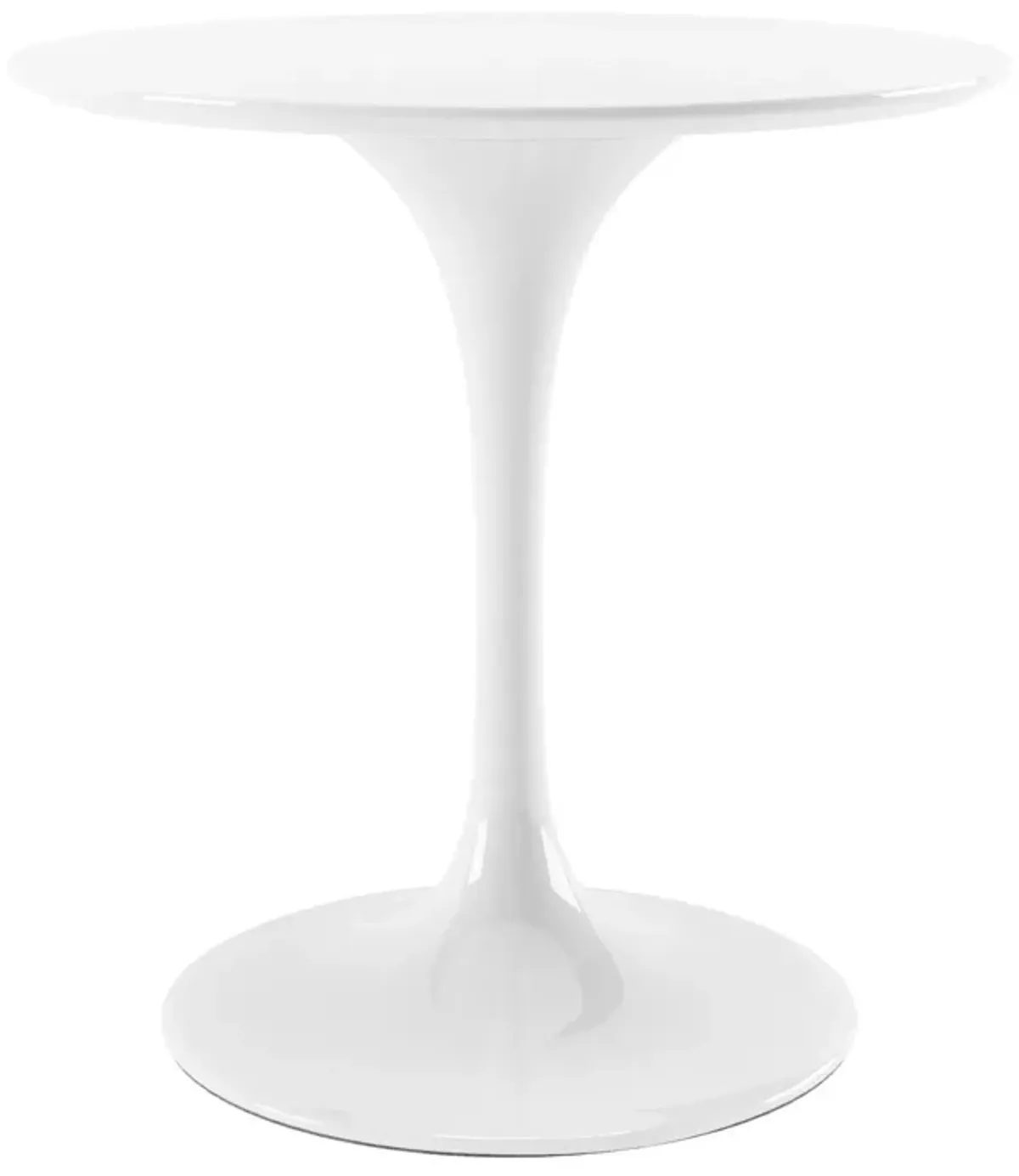 Fiberglass And Metal Dining Table 32" - White