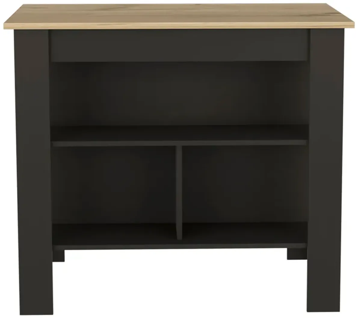 Kitchen Island With Storage - Black / Oak