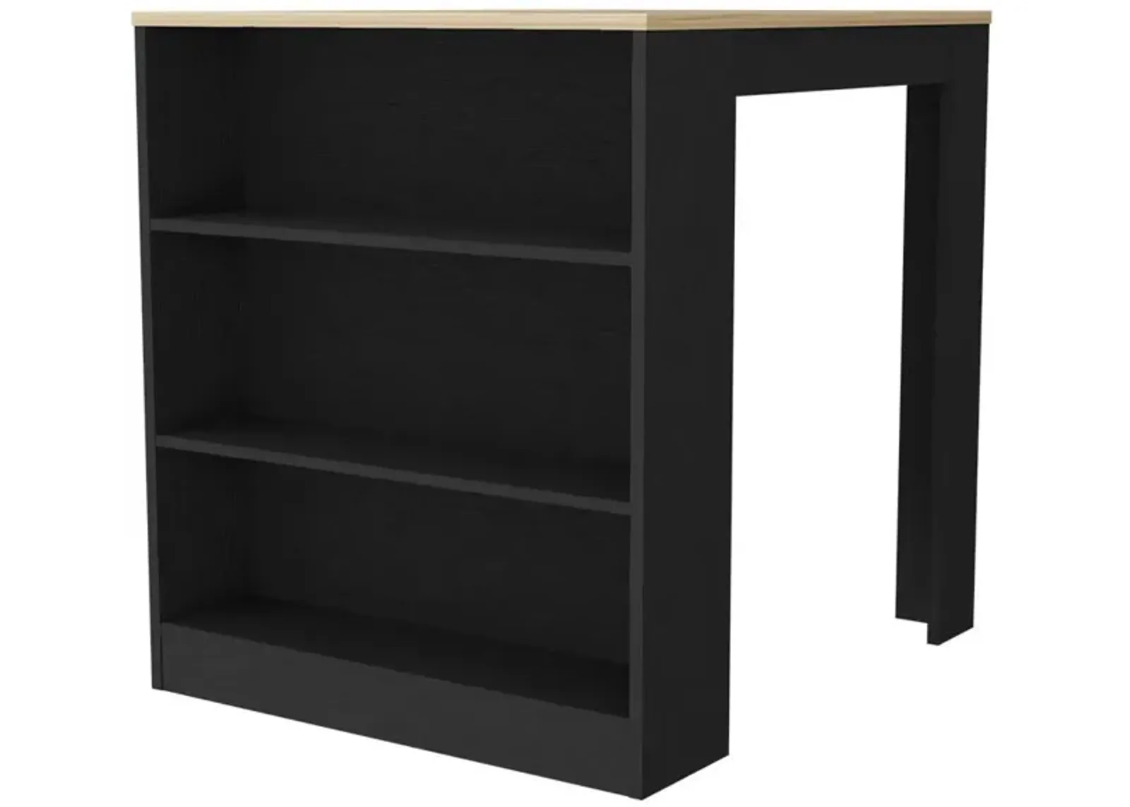 Kitchen Island With Storage - Black / Brown