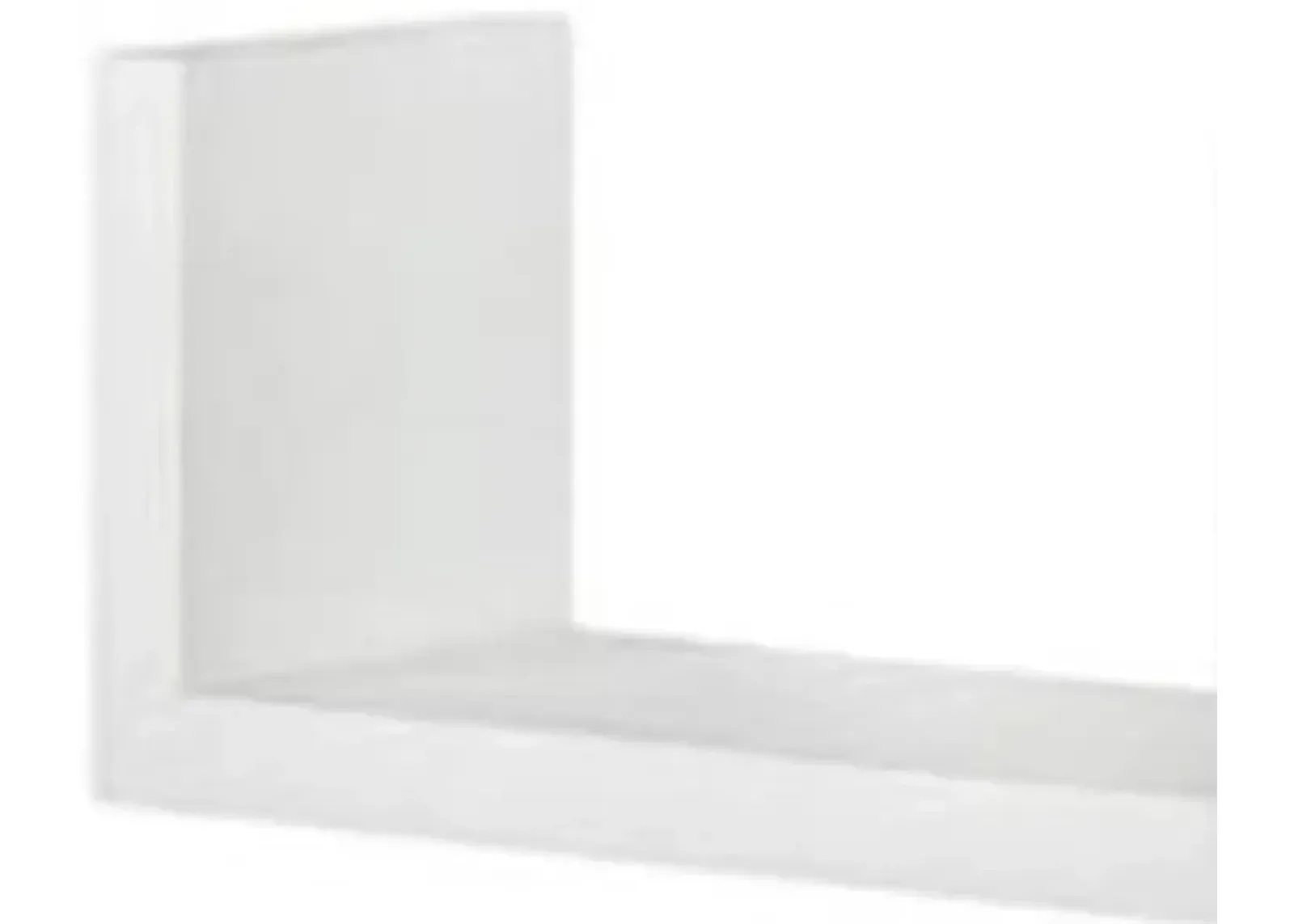 2 Shelves Solid Wood Wall Mounted Shelving Unit - White