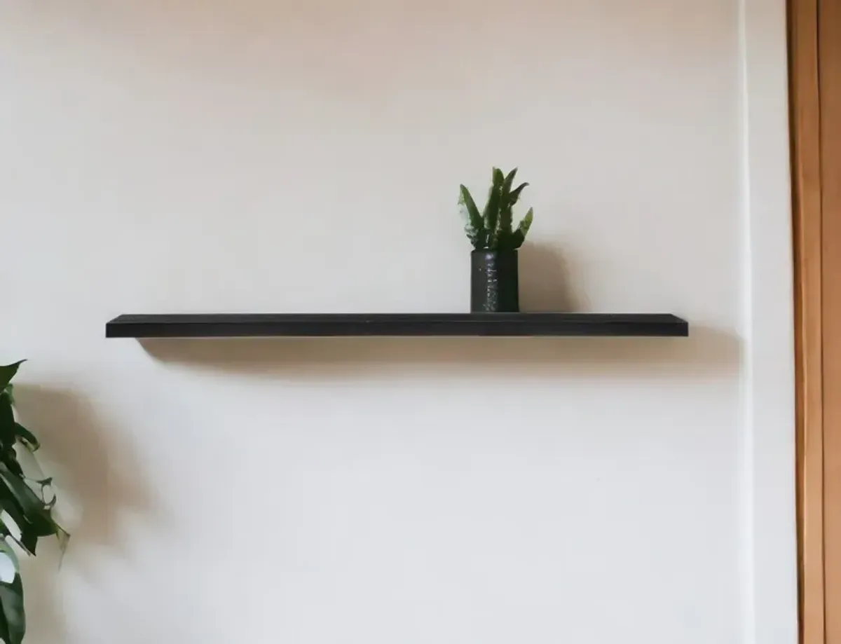 Wooden Wall Mounted Floating Shelf - Black