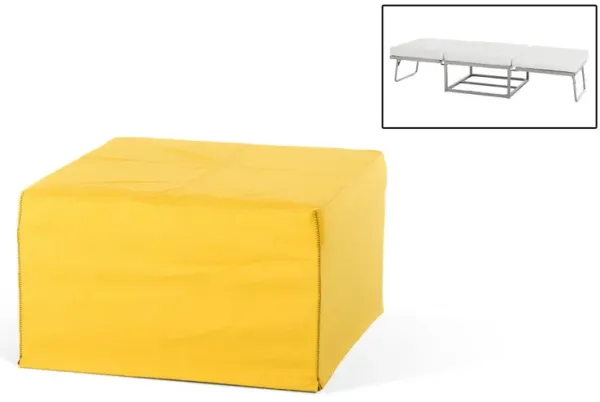 Polyester Footstool Ottoman - Yellow