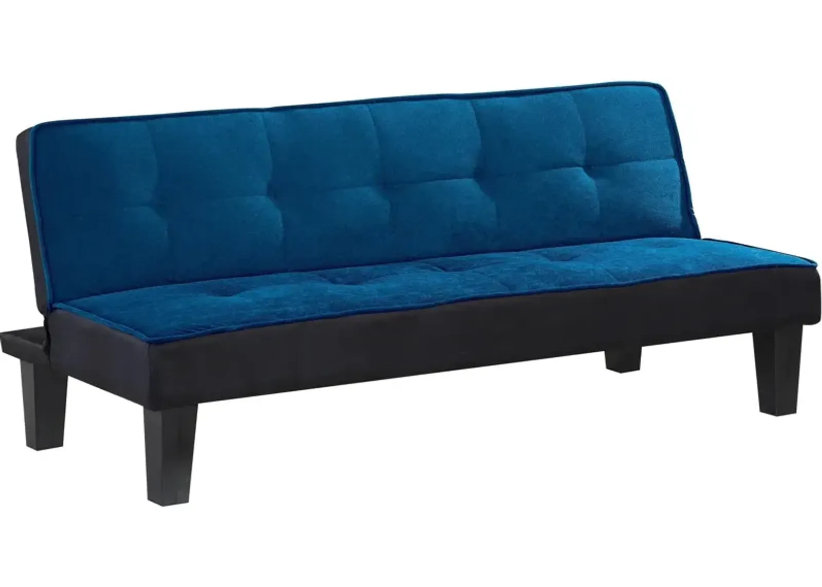 Fabric Sofa With Black Legs - Blue