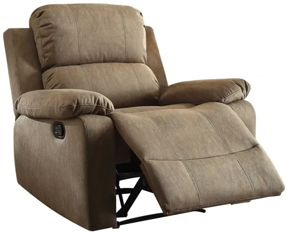 Polished Microfiber Fabric Recliner - Taupe