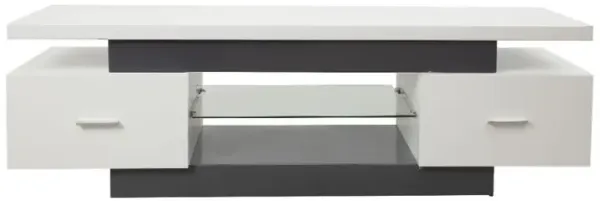 TV Stand - White / Gray