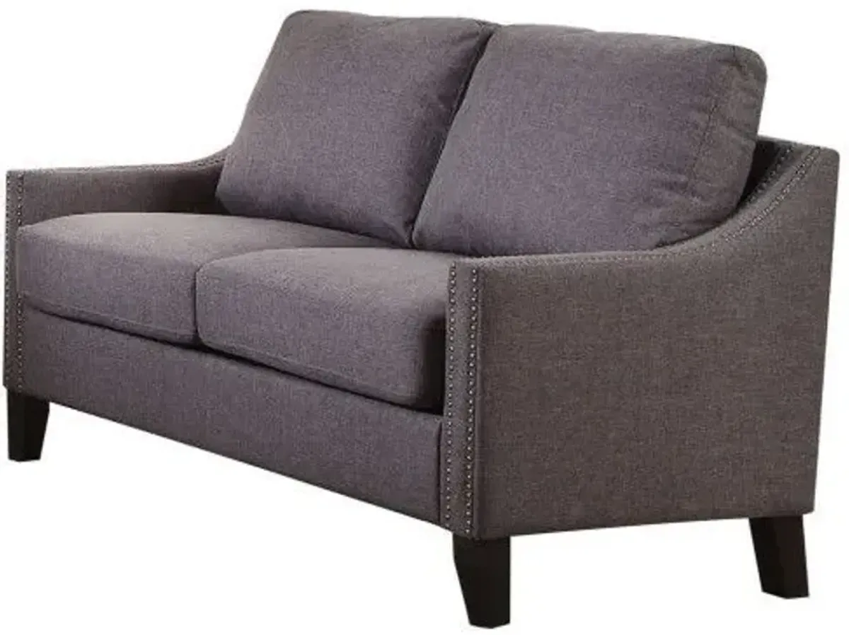 Polyester Blend Love Seat - Brown