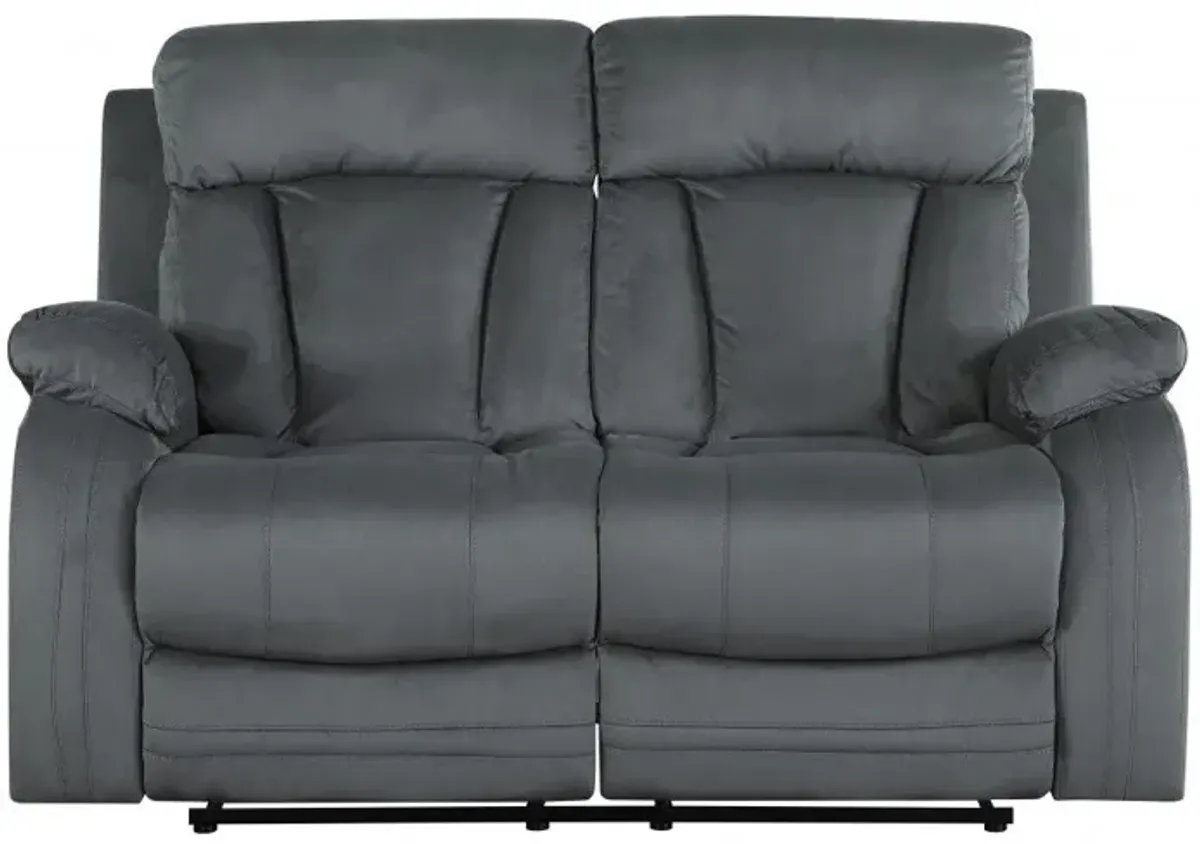 Modern Fabric Loveseat - Gray