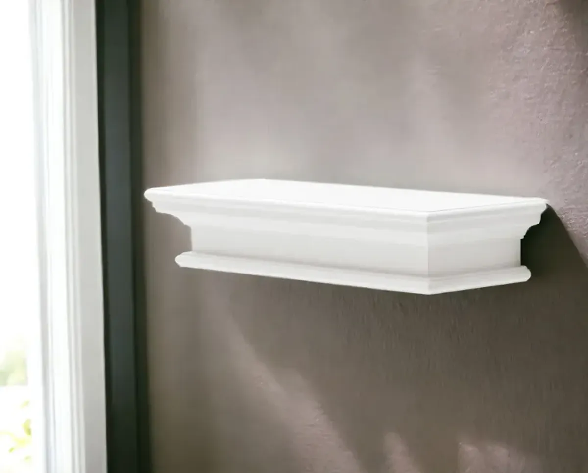 Classic Style Floating Wall Shelf - White