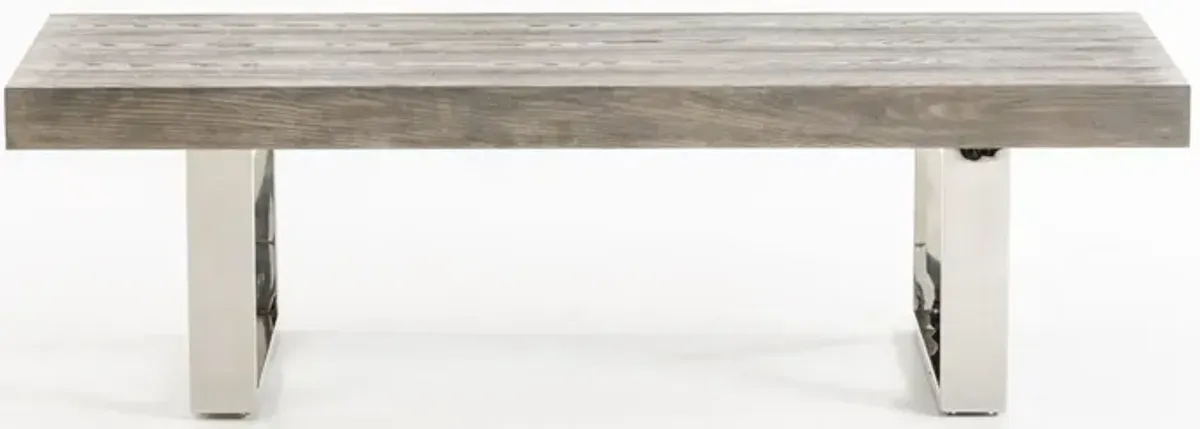 Dining Bench - Gray / Silver