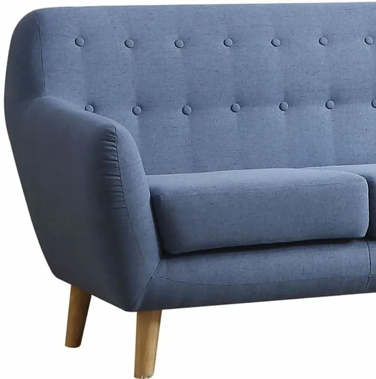 Linen Loveseat - Blue