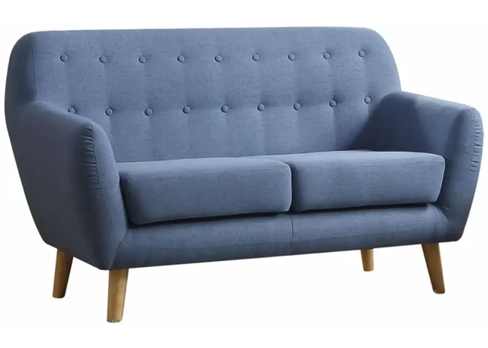 Linen Loveseat - Blue