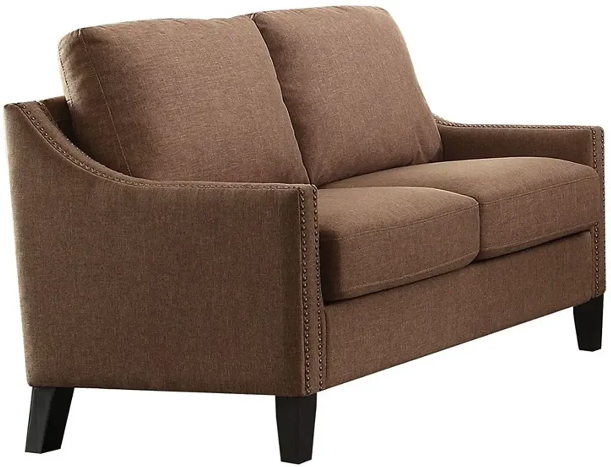 Linen Loveseat - Brown