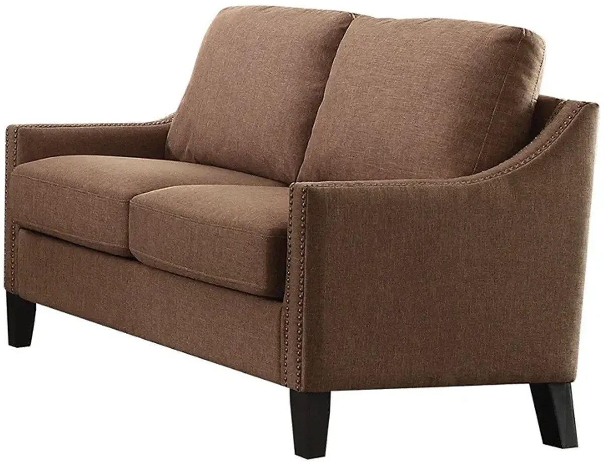 Linen Loveseat - Brown