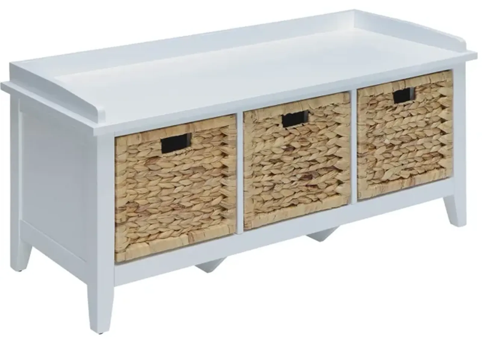 Bench With Drawers - White